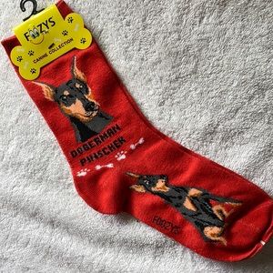 4/$20 bundle and save 
Doberman pinscher men’s socks